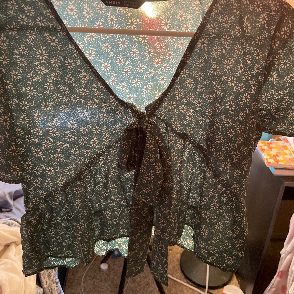 Green blouse